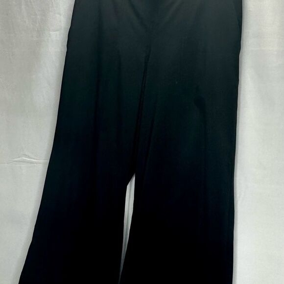Athleta Black Elastic Waist Crop Wide Leg Pants Size 4 - Picture 2 of 10